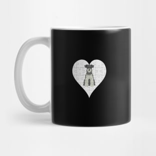 Miniature Schnauzer Heart Jigsaw Pieces Design - Gift for Miniature Schnauzer Lovers Mug